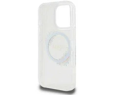 Guess GUHMP16LHFWFCT Apple iPhone 16 Pro 6.3″ transprent kietas dėklas IML Flowers Wreath MagSafe