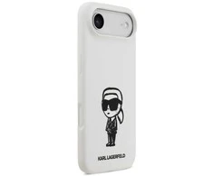 Dėklas Karl Lagerfeld Silicone Karl Sketch &amp; Logo MagSafe Case for iPhone 17 Air - Baltas