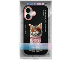 „Nimmy Glasses“ „Cool Cat“ dėklas, skirtas „iPhone 17“ – juodas