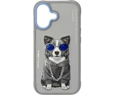 „Nimmy Glasses Cool nag“ dėklas „iPhone 17“ – pilkas