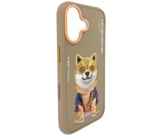 Dėklas Nimmy Glasses Cool nag iPhone 17 Case - rusvai gelsvas