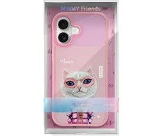„Nimmy Cool&amp;Cute 2.0“ katino dėklas, skirtas „iPhone 17“ - Rožinė