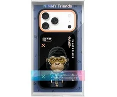 iPhone 17 Pro dėklas juodas su gorilos dizainu Nimmy