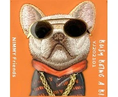 „Nimmy Glasses Cool Dog iPhone 17 Pro“ dėklas – oranžinis