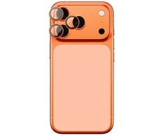 „AmazingThing“ lęšių stiklas, skirtas „iPhone 17 Pro“ / „Pro Max“ – su oranžiniu rėmeliu