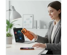 Uniq Veren iPhone 17 Pro Max Magclick įkrovimo dėklas - oranžinis