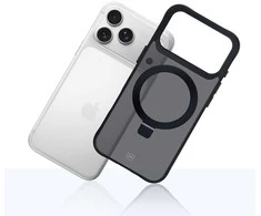 iPhone 17 Pro telefono dėklas juodas Smoke Case