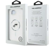 iPhone dėklas su Karl Lagerfeld ir Choupette dizainu, baltas