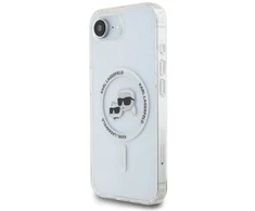 iPhone dėklas su Karl Lagerfeld ir Choupette dizainu, baltas