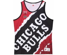 Įrėminti krepšinio marškinėliai su Jumbotron grafika, Mitchell &amp; Ness NBA Chicago Bulls
