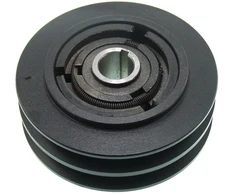 IŠCENTRINĖ SANKABA VIBROPLOKŠTEI, Ø128 MM, 19 MM VELENUI, DVIEM 13 MM DIRŽAMS