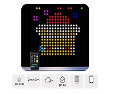 Išmani LED šviesų užuolaida „Smart Curtain“ 400 LED, multispalvė, 2×2 m