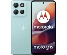 „Motorola Moto G15“ 17,1 cm (6,72 colio) Dviguba SIM kortelė „Android 15“ 4G USB C tipo 8 GB 128 GB 5200 mAh Mėlyna