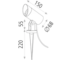 Įsmeigiamas lauko šviestuvas SEIREN, GU10, antracito sp., H2072080GR