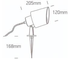Įsmeigiamas sodo šviestuvas, E27, juodas, IP65, 67204E/B