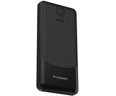 Išorinė baterija 10000mAh juoda su LED indikatoriais