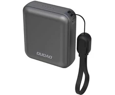 Išorinė baterija Powerbank 10000mAh 22.5W su USB-C ir laidu – pilka