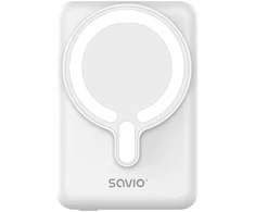 Išorinė baterija SAVIO POWERBANK 10000 MAH MAGNETINĖ BALTA BA-13