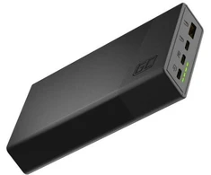 Išorinė baterija Žalias CELL POWERPLAY 20S juoda, 20000 mAh, 22,5 W, 3x USB-C PD, 1x USB-A
