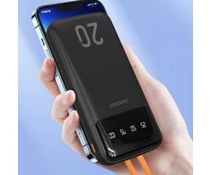 Išorinis akumuliatorius 20000 mAh su 3 laidais