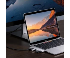Išplėtimo centras Ugreen CM380 2xUSB C - HDMI/2xUSB 3.0/SD TF/USB C PD - pilkos spalvos
