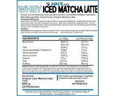 Išrūgų baltymų kokteilis su matcha skoniu NNT Whey 600 g