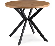 Išskleidžiamas stalas Dilan 80–160 cm, auksinis ąžuolas / juodas