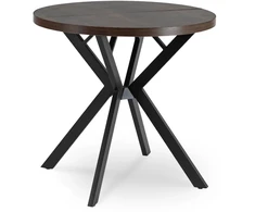 Išskleidžiamas stalas DORIAN 80–160 cm, riešutas / juodas