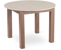 Išskleidžiamas valgomojo stalas HARRY 102–142 cm, travertino ir „Nicea“ riešuto spalvos