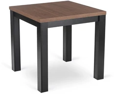 Išskleidžiamas valgomojo stalas MAX 80–160 cm – riešuto ir juodos spalvos
