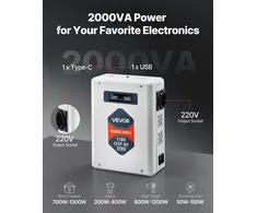 VEVOR Įtampos keitiklis 2000VA, 110V į 220V