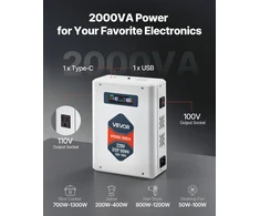 VEVOR Įtampos keitiklis 2000VA, 220V į 110V transformatorius