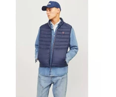 Jack &amp; Jones JJEMULTI BODYWARMER COLLAR NOOS 12258457 NAVY BLAZER/TRUE Raudonas