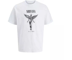 Jack &amp; Jones marškinėliai Nirvana JPRBLUNIRVANA SS TEE 12287521 BRIGHT Baltas