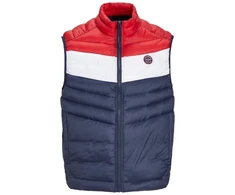 Jack&amp;Jones Jjespring Kūno šildytuvas Apykaklė Noos M 12258457NavyBlazerBALTA/TRUEREDBLOC