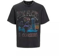 Jack&amp;Jones marškinėliai Rožinė Floyd TEE SS CN STYD 12290792 JUODI