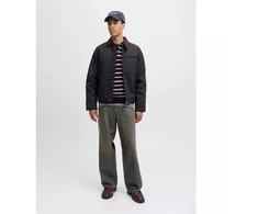 Jack&amp;Jones pilotų striukė JORNORREBRO WORKER JACKET 12282903 JUODA/VELVETINĖ C