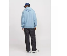 Jack&amp;Jones Vyriškas džemperis su gobtuvu JJESTAR BASIC SWEAT HOOD NOOS 12257852 Chambray mėlyna