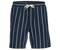 Jack&amp;Jones vyriški dryžuoti šortai JPSTJAIDEN COBA STRIPE JOG SHORTS REG SN 12274413 SKY CAPTAIN/STRIPES