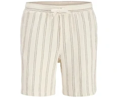 Jack&amp;Jones vyriški dryžuoti šortai JPSTJAIDEN COBA STRIPE JOG SHORTS REG SN 12274413 Antique Baltas Stripes