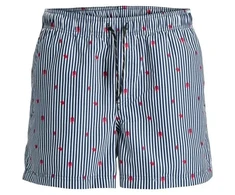Jack&amp;Jones vyriški JWHARUBA SWIM PRINTS šortai 12206537 NAVY BLAZER STRIPES