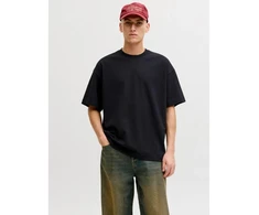 Jack&amp;Jones vyriški marškinėliai JJEBARRON TEE SS O-NECK NOOS 12298906 JUODI