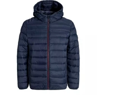 Jack&amp;Jones vyrų pūkinė striukė JJEBRADLEY LIGHT PUFFER HOOD NOOS 12280970 SKY CAPTAIN
