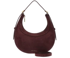Jagodowa skórzana torebka hobo Coccinelle E5 USA 53 01 01 R49