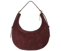 Jagodowa skórzana torebka hobo Coccinelle E5 USA 53 01 01 R49