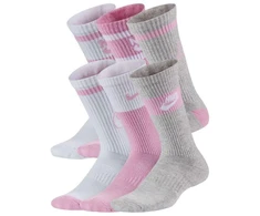 Jaunimo kojinės Nike Everyday Cush Crew baltos, rožinės, pilkos CK7302 905