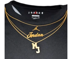 Jordan Heritage Grandinėlės Motyvo Marškinėliai Moteriški Juodi - DO5020-010