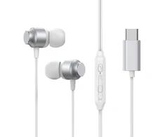 Joyroom JR-EC06 USB-C ausinės į ausis - sidabrinės