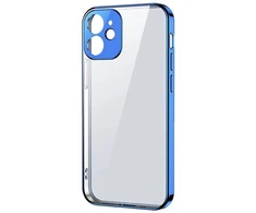 Joyroom New Beauty Series ultra plonas with electroplated frame iPhone 12 Pro Max dark-dėklas telefonui mėlynos spalvos (JR-BP744)