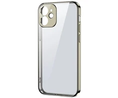 Joyroom New Beauty Series itin plonas dėklas su galvanizuotu rėmeliu iPhone 12 Pro Max telefonui, aukso spalvos (JR-BP744)